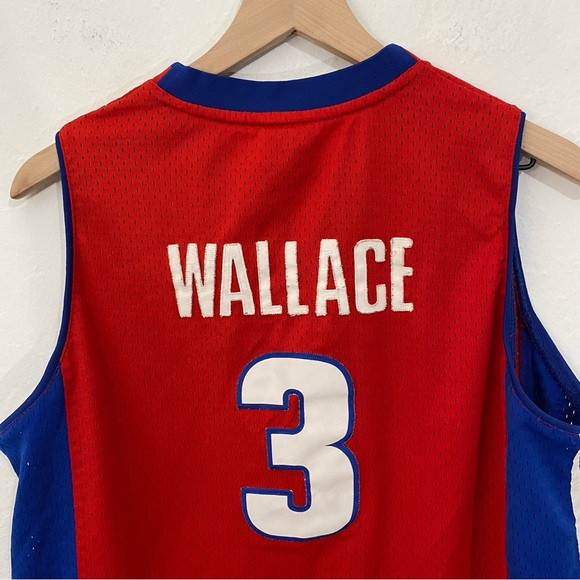 Reebok NBA Pistons 3 Wallace Men’s XL Vintage Basketball Jersey Retro Sports - Picture 3 of 5